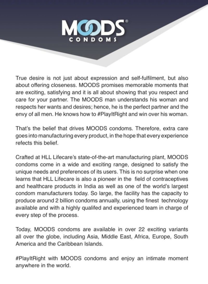 MOODS Ultrathin Condoms – 12 Pieces | Ultra Thin Natural Rubber Latex | Electronically Tested - Image 3